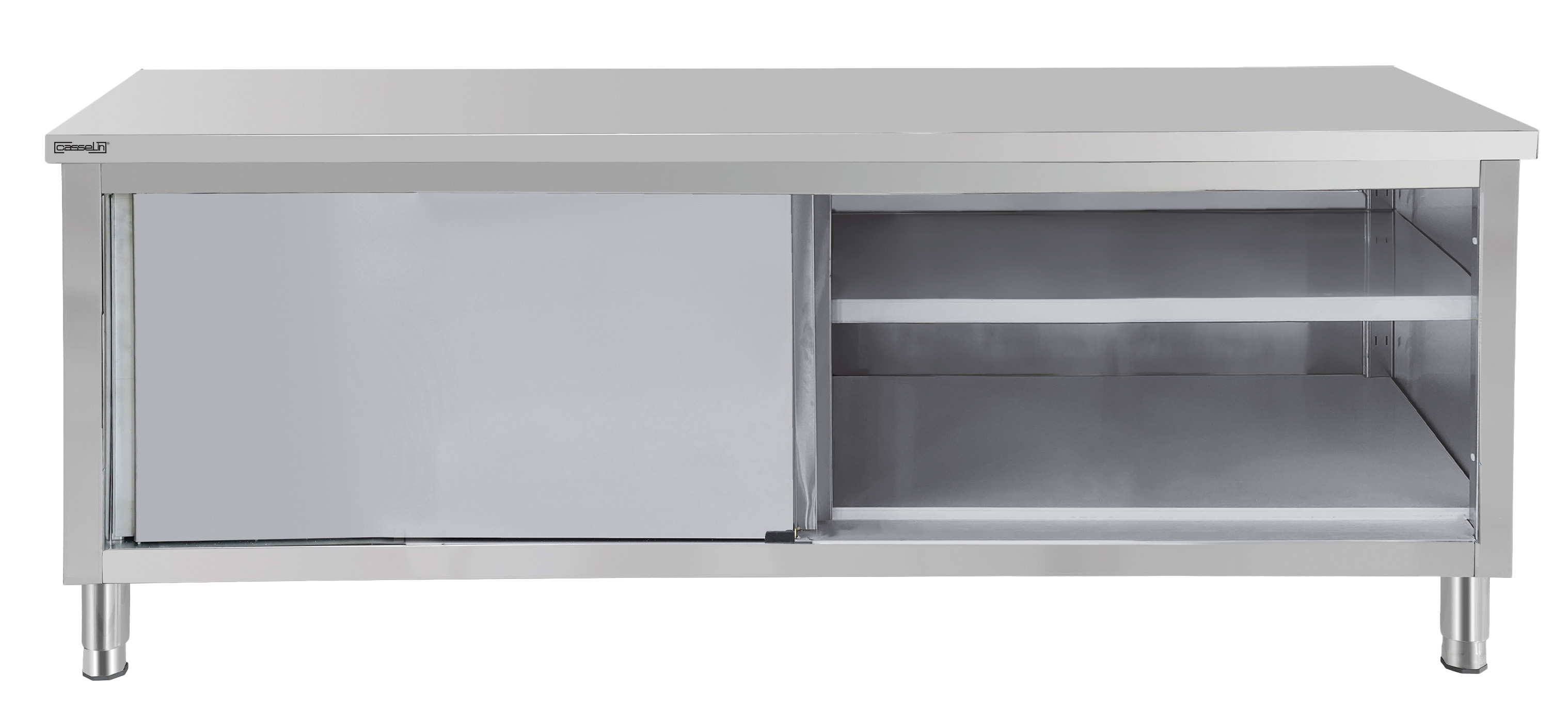Table Inox 600 avec portes coulissantes 1000 mm