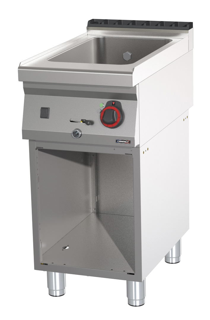 Bain-marie GN 1/1 200 mm avec vanne de vidange et soubassement 40