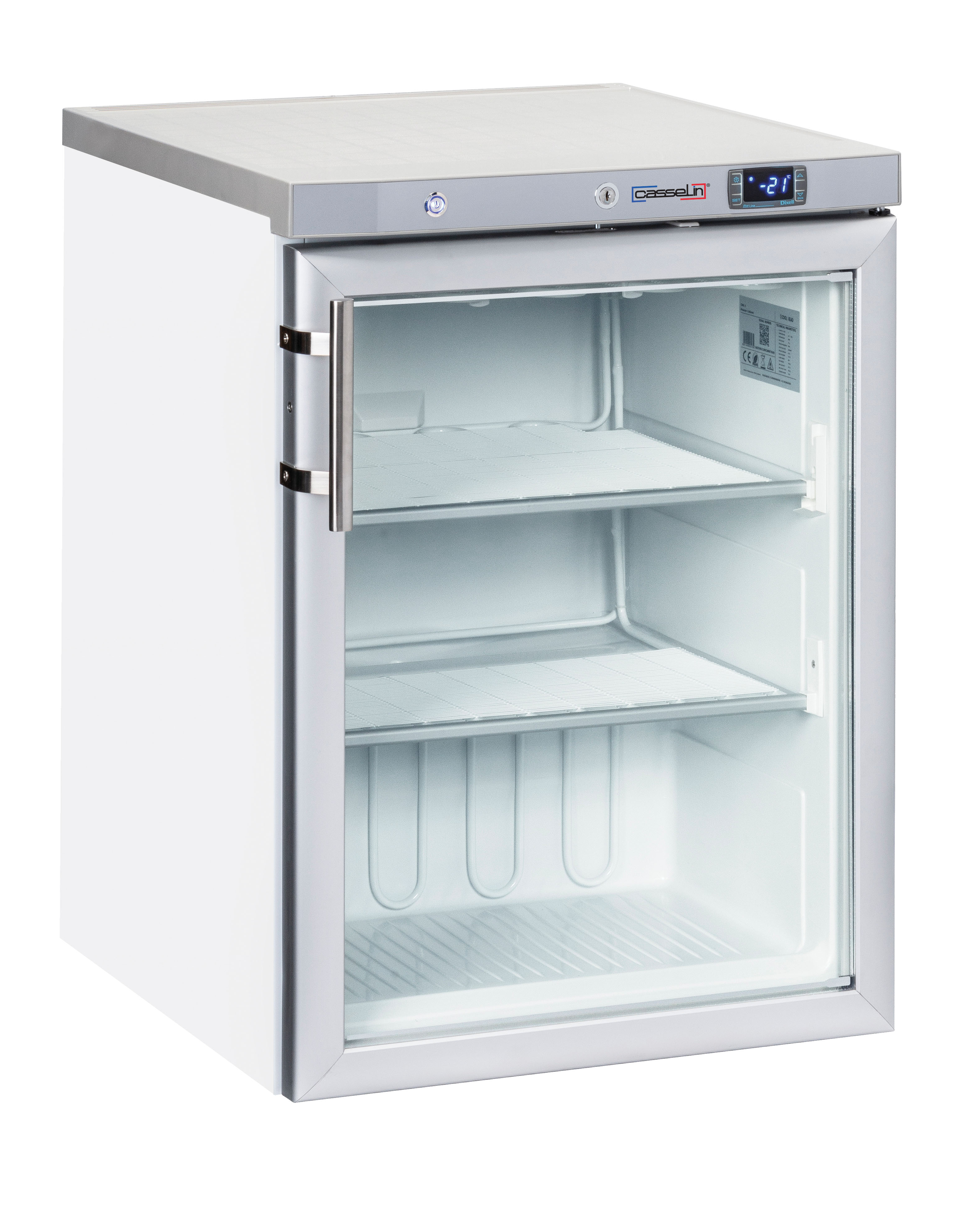 Armoire négative vitrée 200 L Blanche