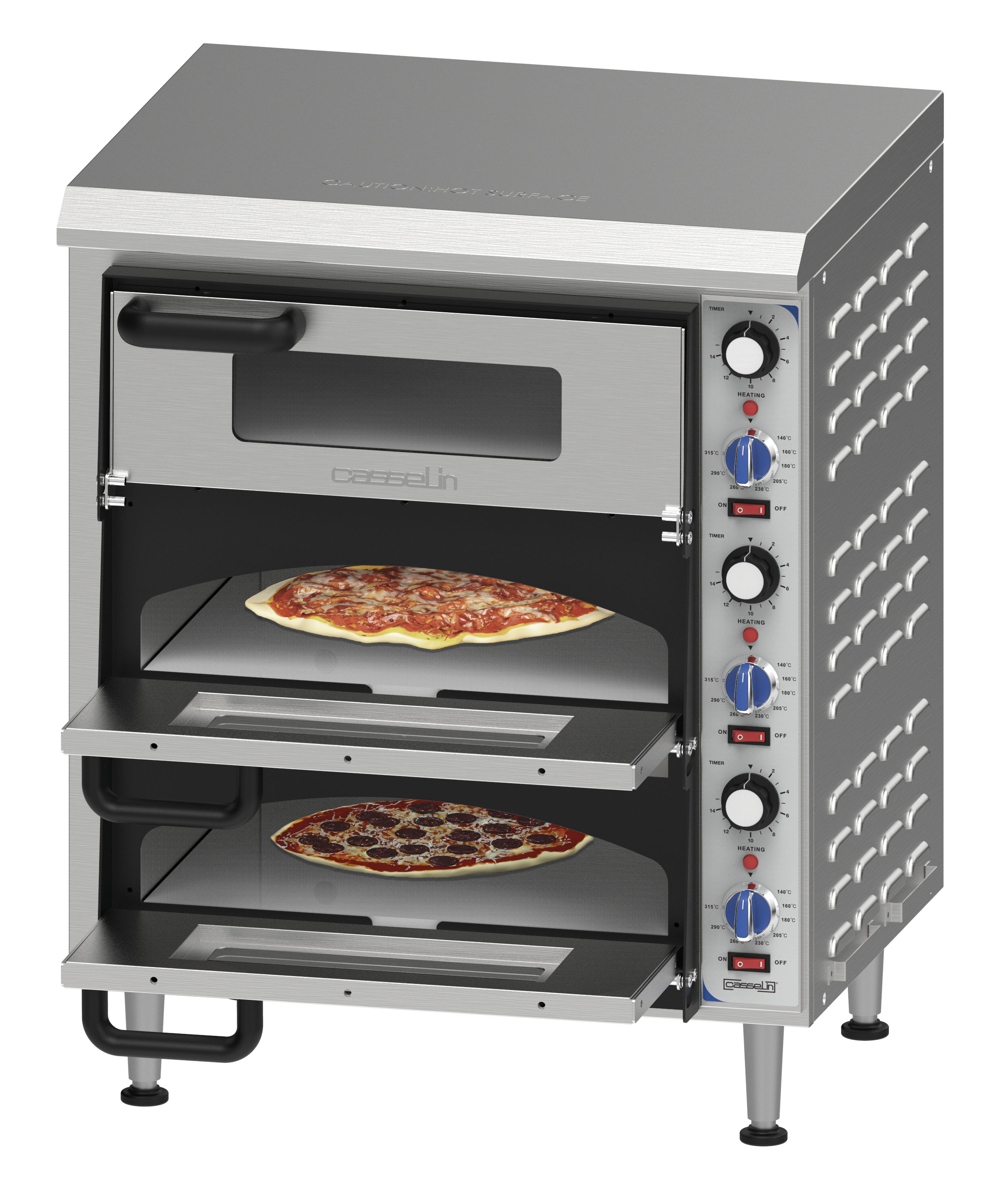 Four à pizza électrique 3 chambres 35 cm