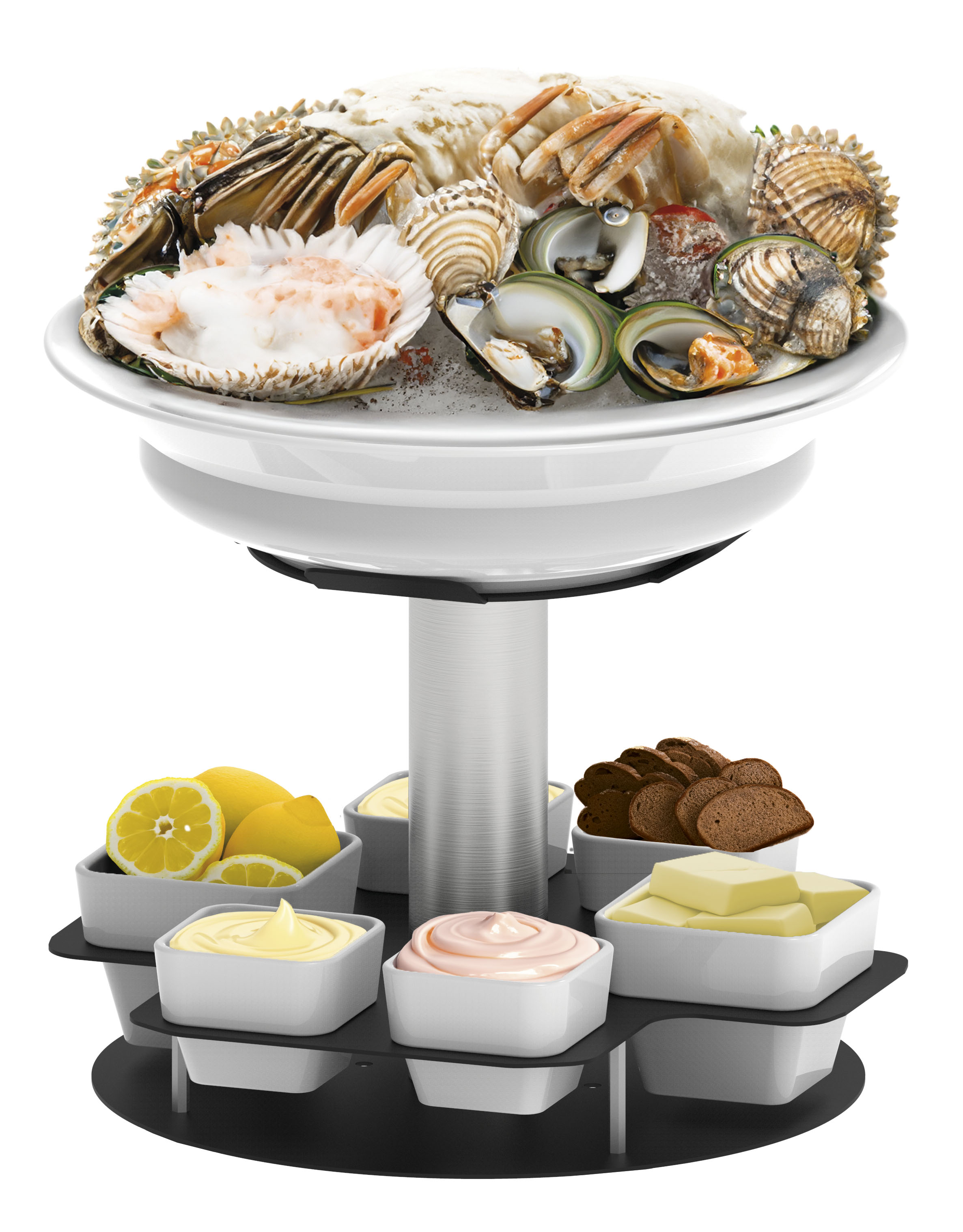 Présentoir à fruits de mer rotatif 2 Fuly