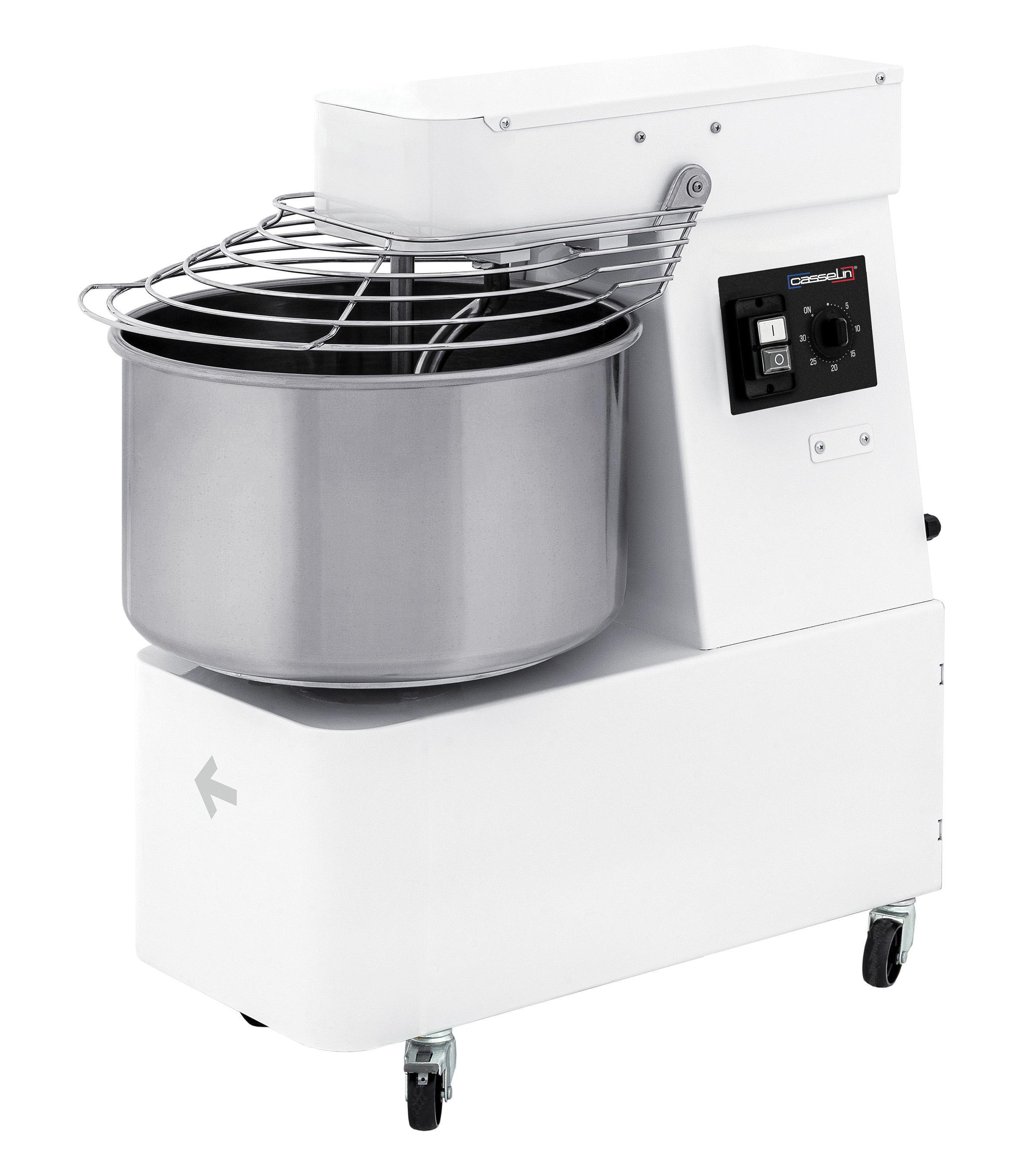 Pétrin à spirale tête et cuve fixes 2 vitesses 48Kg