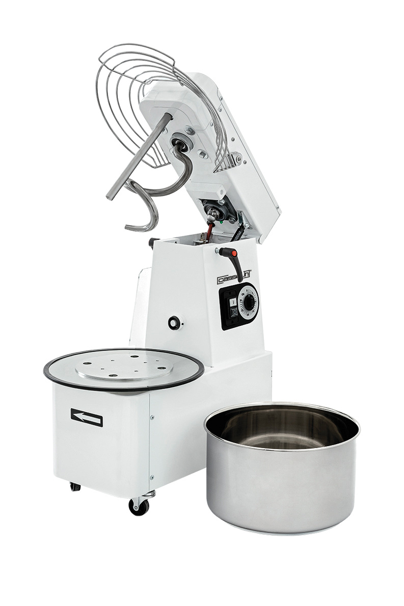 Pétrin à spirale tête relevable et cuve amovible 25Kg