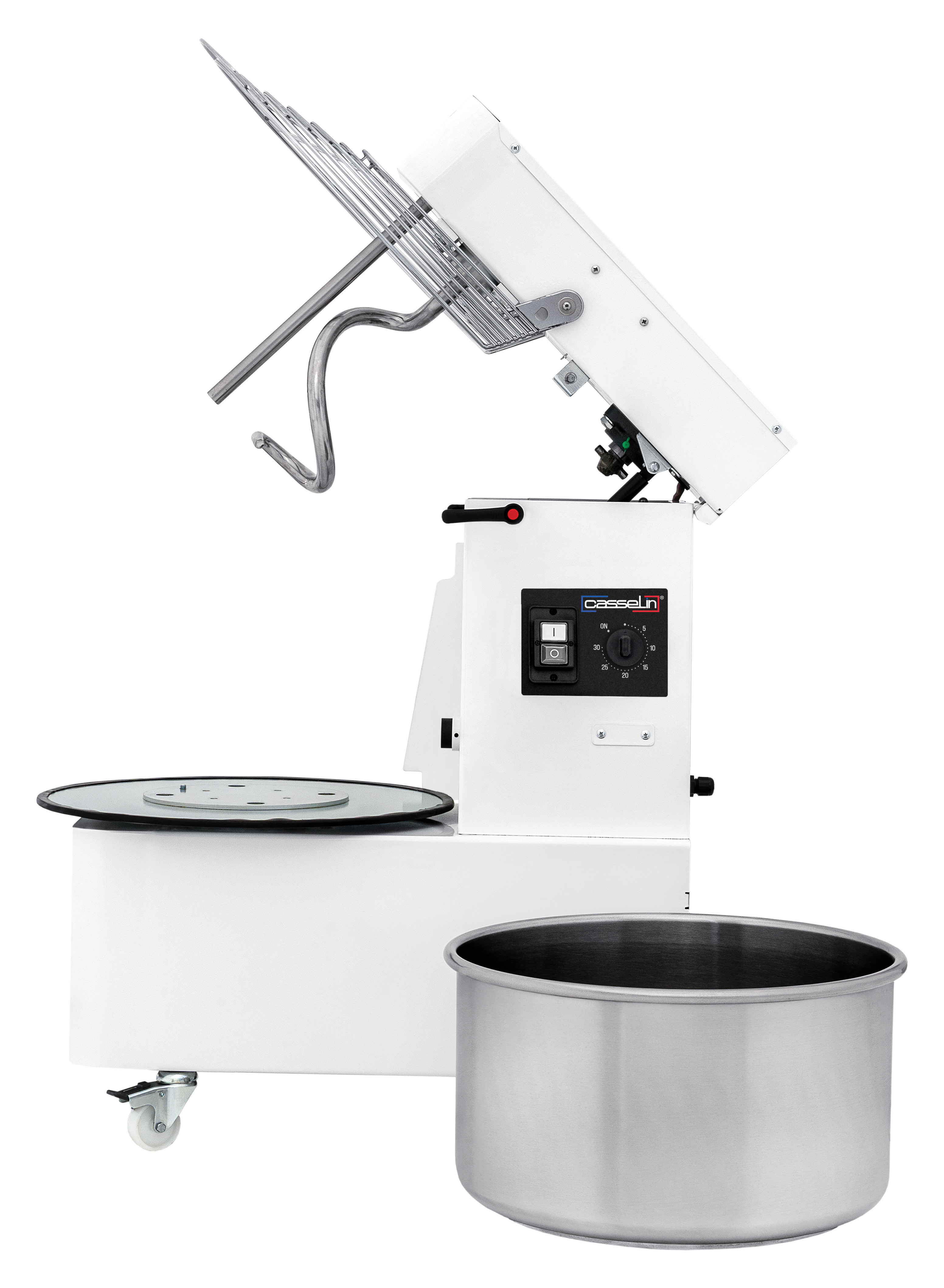 Pétrin à spirale tête relevable et cuve amovible 2 vitesses 12Kg