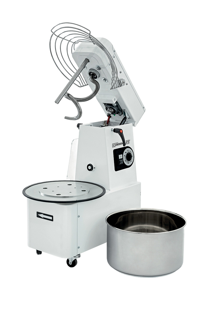 Pétrin à spirale tête relevable et cuve amovible 35Kg