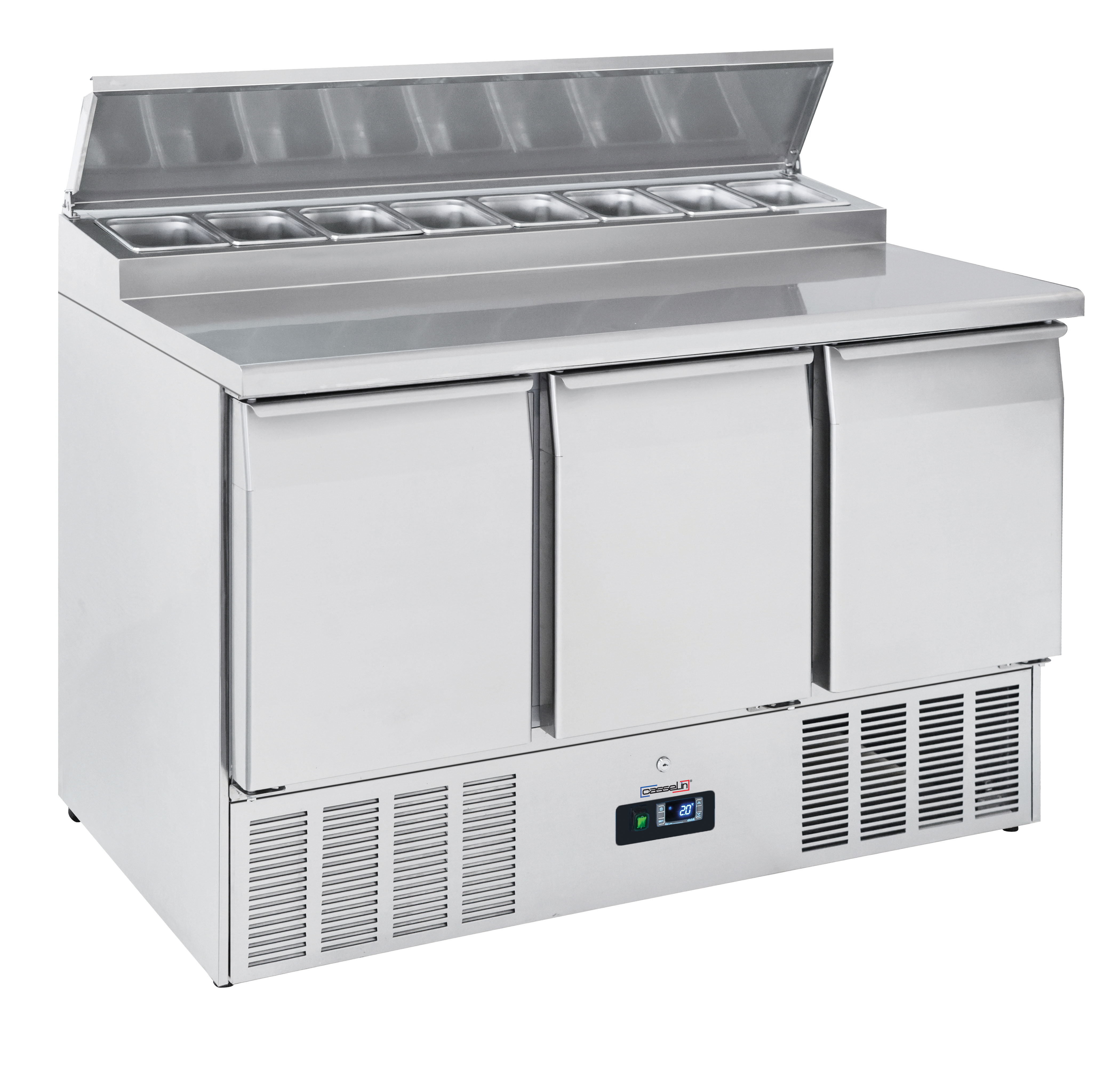 Saladette 3 portes 8 x GN 1/6